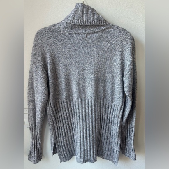 Anthropologie Peyton Primrose Cowl neck turtleneck sweater size large grey - Picture 2 of 8
